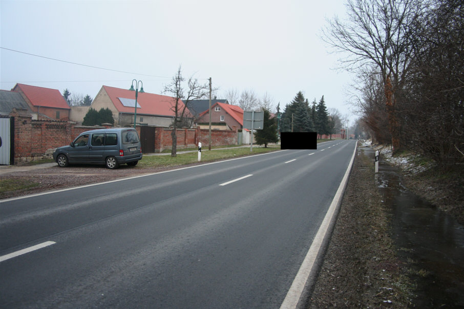 Geschwindigkeitsmessung Braunsbedra Ortsteil Leiha Freyburger Straße in Fahrtrichtung Freyburg, Weißenfels