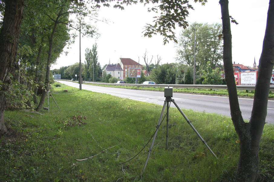 Geschwindigkeitsmessung Merseburg Naumburger Straße (B 181) in Fahrtrichtung Leipzig, Saalepark, Nova Eventis