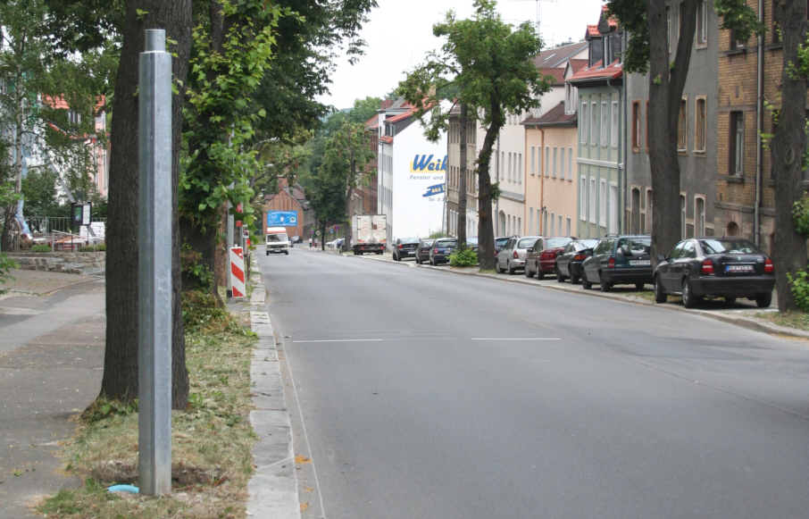 Starenkasten, station&aul;re Geschwindigkeitsmessung, Traffiphot-S, Blitzer, Weißenfels