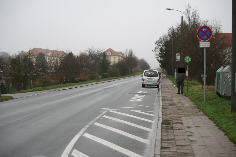 Geschwindigkeitsmessung Weißenfels Zeitzer Straße in Fahrtrichtung stadtauswärts kurz vor der Sachsen-Anhalt-Kaserne