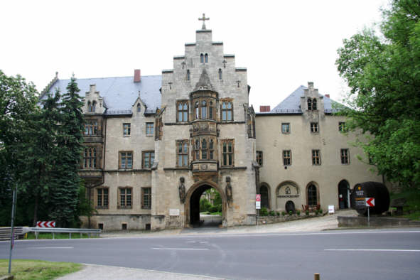 Eingangsportal, Torhaus Landesschule Pforta, Kloster Pforte 1860