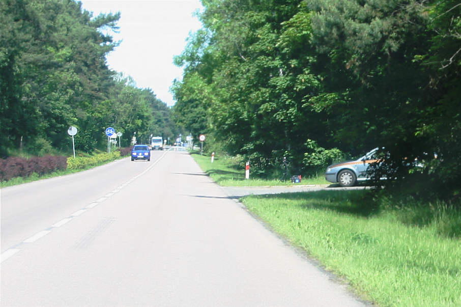 Swinoujscie, Swinemünde, Geschwindigkeitsmessung in Fahrtrichtung Fähre Blick Gegenrichtung