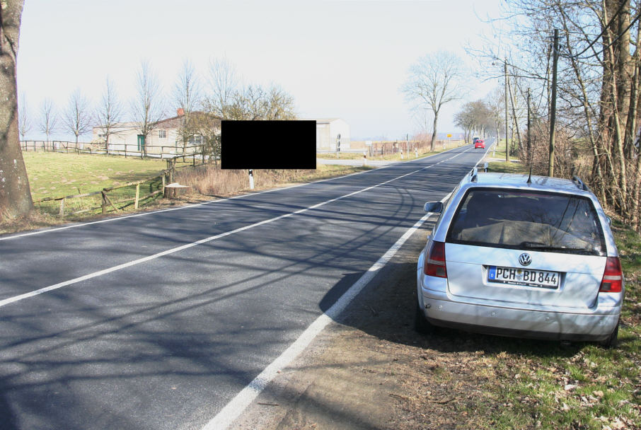 Geschwindigkeitskontrolle Griebow Ortdurchfahrt B 111 Blitzer Chausseestraße Polizei