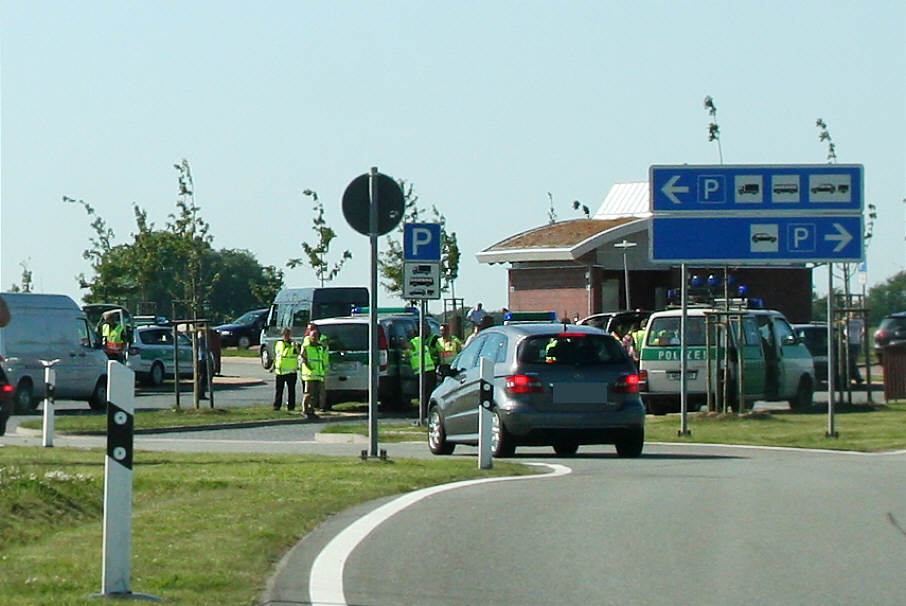Kontrollpersonal Verkehrskontrolle Rastplatz Rastanlage Peenetal