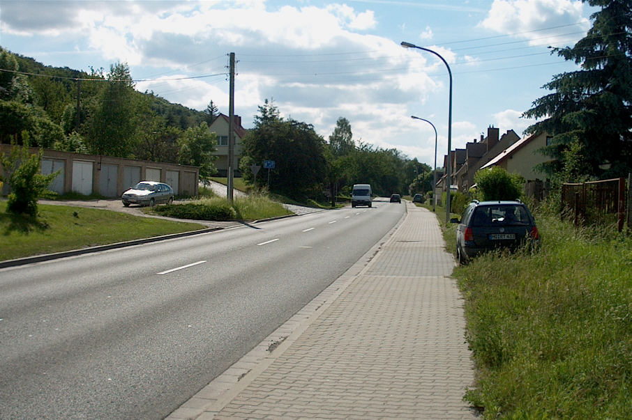 Geschwindigkeitsmessung der Polizei in Freyburg in der Lauchaer Straße