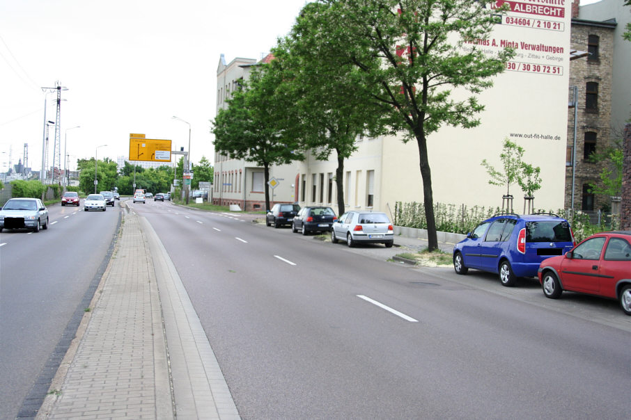 Geschwindigkeitskontrolle Halle Volkmannstraße in Fahrtrichtung Riebeckplatz Höhe Halberstädter Straße