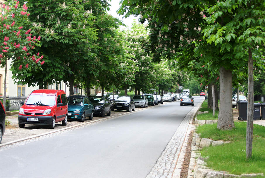 Geschwindigkeitsmessung Naumburg Bürgergartenstraße zwischen Theodor-Körner-Straße und Parkstraße