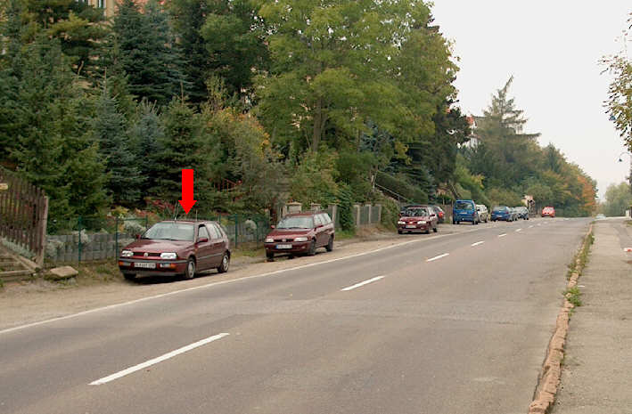 Geschwindigkeitskontrolle Naumburg Kösener Straße stadteinwärts in Höhe des Vermessungsbüros