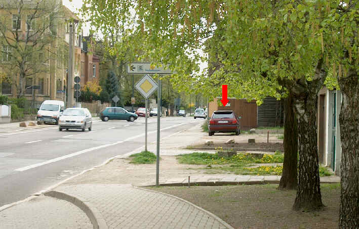 Geschwindigkeitskontrolle Naumburg Weimarer Straße in Höhe Albrecht-Dürer-Straße stadtauswärts
