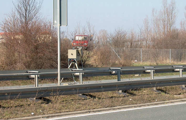 Geschwindigkeitskontrolle B 91 Ortsumgehung Weißenfels Richtung Zeitz zwischen der Auffahrt Zentrum und Nord