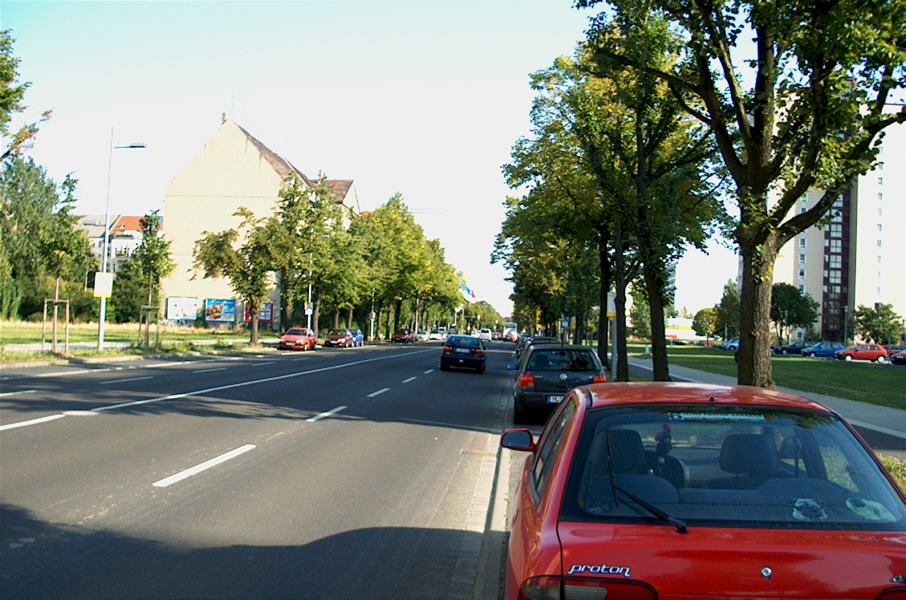 Geschwindigkeitskontrolle Leipzig Straße des 18. Oktober stadtauswärts