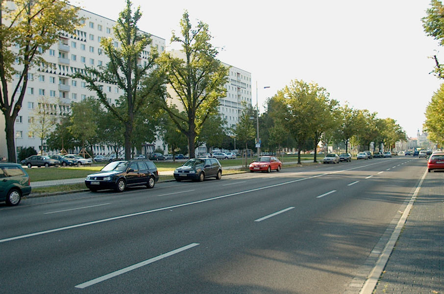 Geschwindigkeitsmessung Leipzig Straße des 18. Oktober stadtauswärts