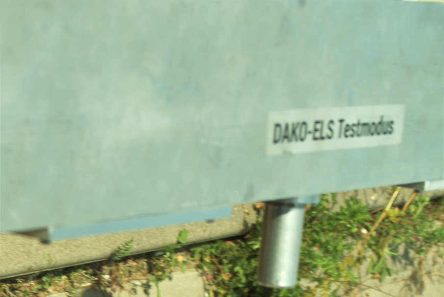Beschriftung Messkopf Sensorkopf Einseitenlichtsensor "DAKO-ELS Testmodus" 