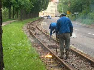 Abriss Gleisanlagen Roßbacher Straße