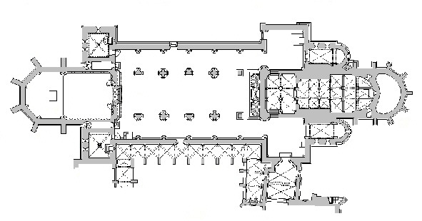 Dom - Grundriss des Dom St. Peter und Paul in Naumburg (Saale)