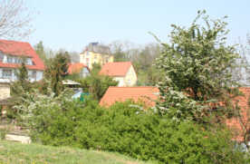 Blick auf ein Teil des ehemaligen Sanatoriums