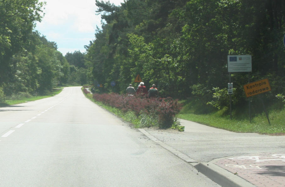 Swinoujscie, Swinemünde, Karsiborska, Geschwindigkeitsmessung in Fahrtrichtung Fähre