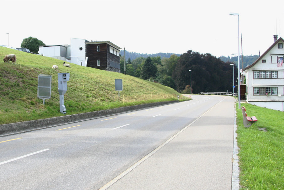 Geschwindigkeitskontrolle Heiden Traffic Observer stadtauswärts