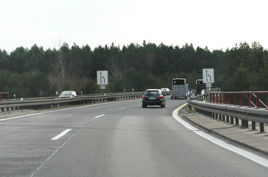 Geschwindigkeitsmessung BAB 10 Dreieck Havelland in Fahrtrichtung Dreieck Werder