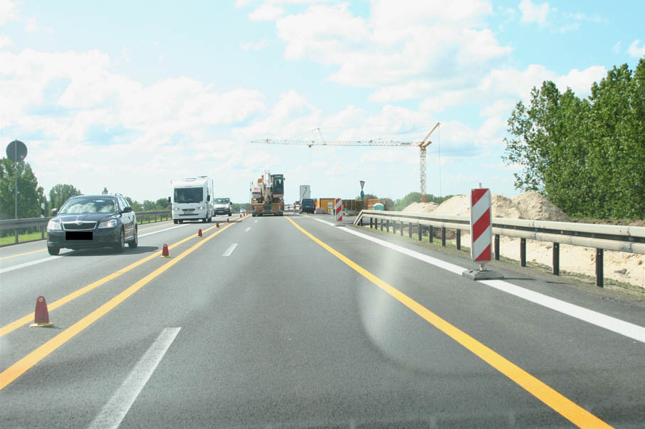 Geschwindigkeitsmessung BAB 10 zwischen Falkensee und Brieselang in Fahrtrichtung Posdam, Leipzig