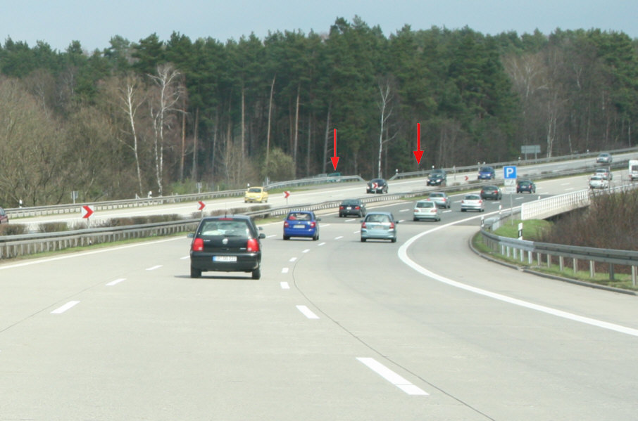 Flitzerblitzer BAB 9 zwischen Niemegk und Klein Marzehns in Höhe Hagenbrücke in Fahrtrichtung Leipzig, München