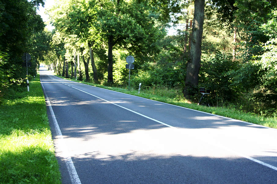 Geschwindigkeitsmessung B 96 zwischen Fürstenberg und Dannenberg in Fahrtrichtung Neubrandenburg, Stralsund