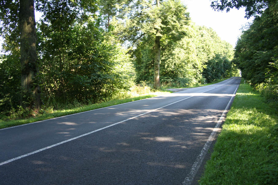 Blick aus der Gegenrichtung Blitzer auf der B96 Fürstenberg, Neustrelitz