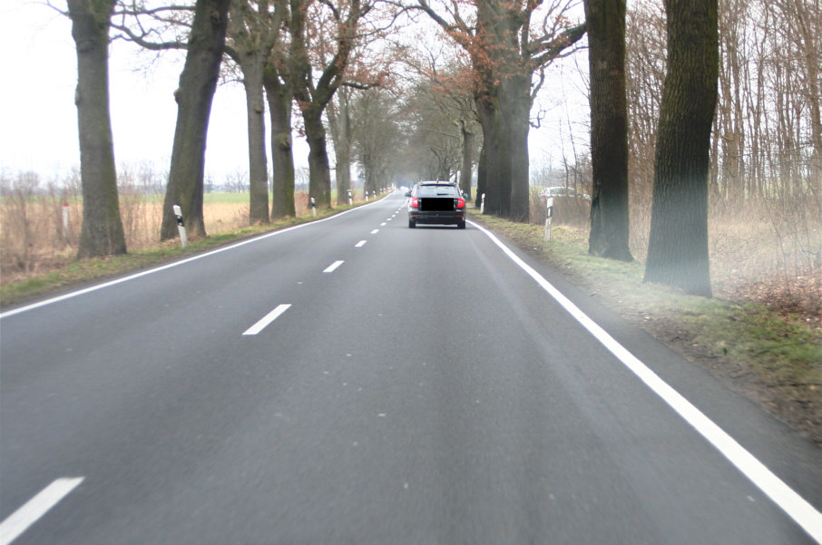 Geschwindigkeitsmessung B 96 zwischen Löwenberg und Gransee in Fahrtrichtung Neubrandenburg, Stralsund