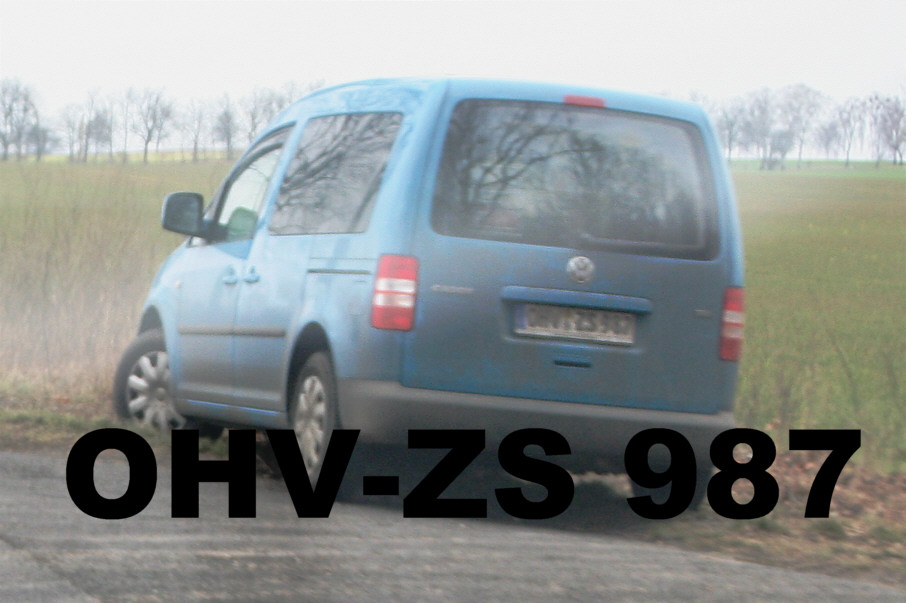 Flitzerblitzer, Landkreis, Oberhavel, hellblauer VW Caddy, Kennzeichen OHV-ZS 987