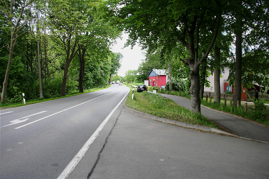 Geschwindigkeitskontrolle Greifswald Anklamer Landstraße in Höhe des Kindergartens in Fahrtrichtung Greifswald, Stralsund (B 109), Kita Weidenbaum