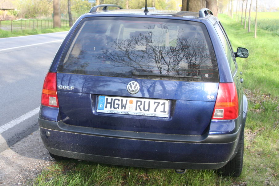 Flitzerblitzer, Greifswald, blauer, VW Golf, Kennzeichen, HGW-RU 71