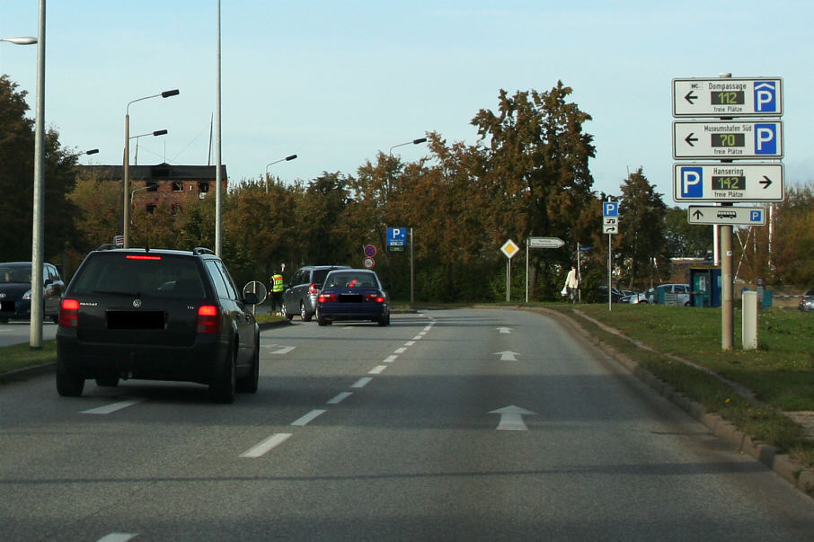 Flitzerblitzer Greifswald Hansering von der Europakreuzung kommend in Fahrtrichtung Stralsund