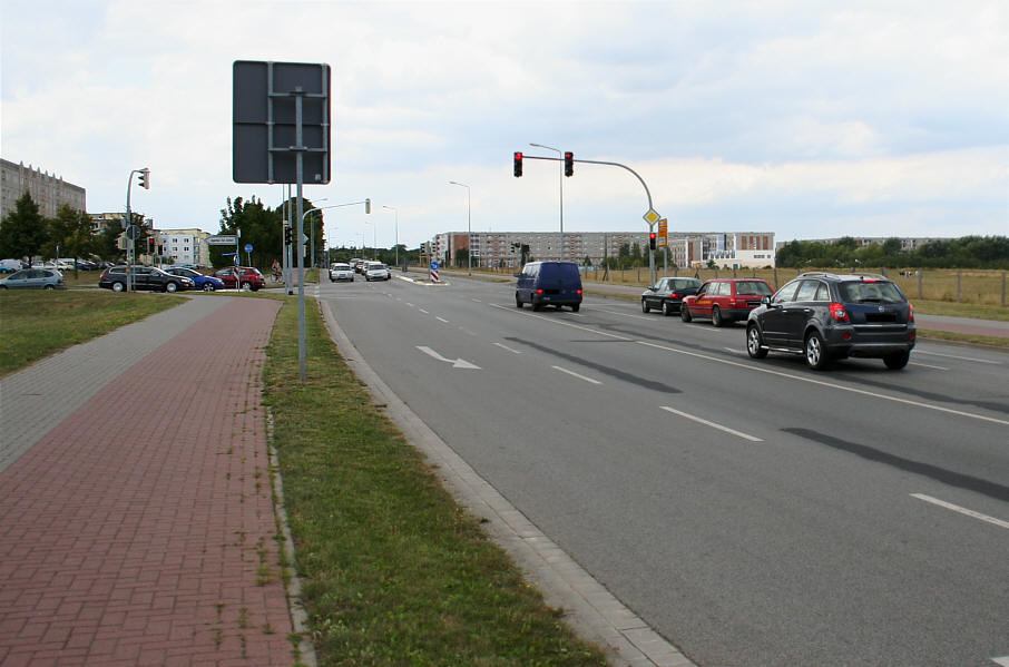 Geschwindigkeitskontrolle Greifswald Wolgaster Straße an der Kreuzung Koitenhäger Landstraße