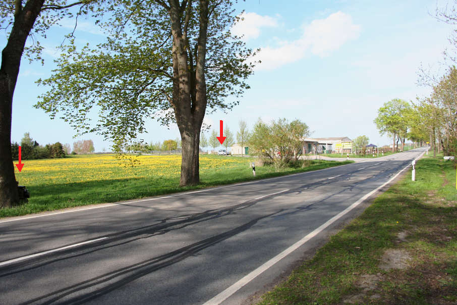 Geschwindigkeitskontrolle Griebow Chausseestraße Mecklenburg Vorpommern, Ortsdurchfahrt B 111