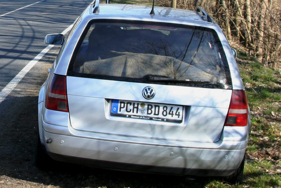 Heckansicht Messfahrzeug Geschwindigkeit Polizei Mecklenburg Vorpommern