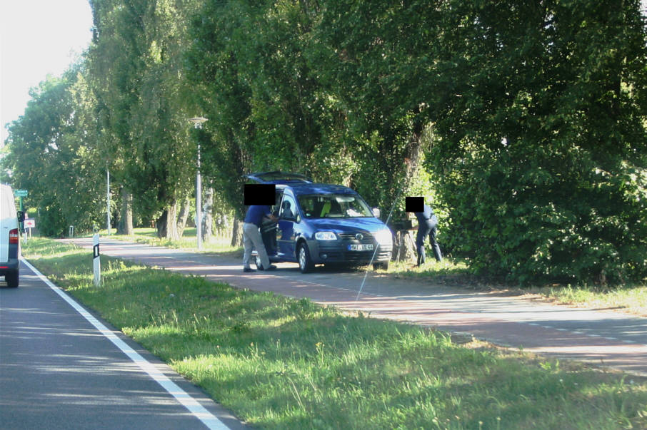 PoliScanSpeed PSS als Stativaufbau während des Abbaus der Messstelle.