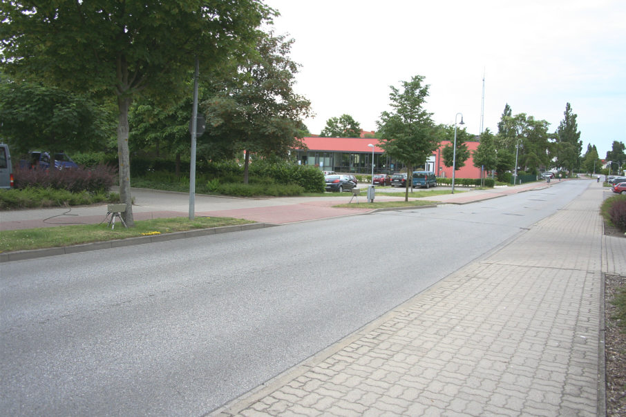 Geschwindigkeitsmessung Wolgast Pestalozzistraße Höhe Jobcenter ehemaliges Finanzamt