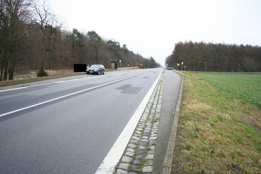 Geschwindigkeitskontrolle B 105 zwischen Stralsund und Greifswald in Höhe der Abfahrt Kirchhof