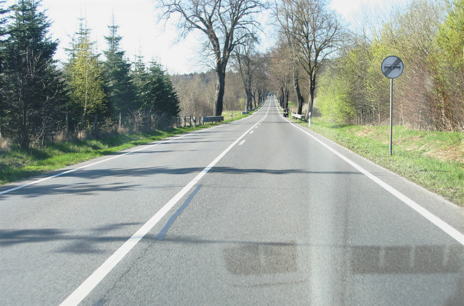 Geschwindigkeitsmessung B 109 zwischen Karlsburg und Diedrichshagen, Geschwindigkeitskontrolle in beide Fahrtrichtungen