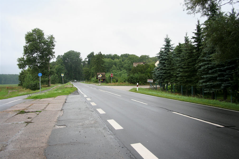 Geschwindigkeitskontrolle B 110 zwischen Usedom-Stadt und Pinnow an der Abfahrt nach Johanneshof