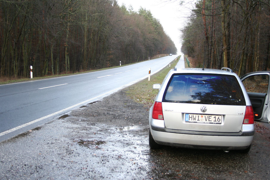 Heckmessung mittels Radar Traffipax Speedophot