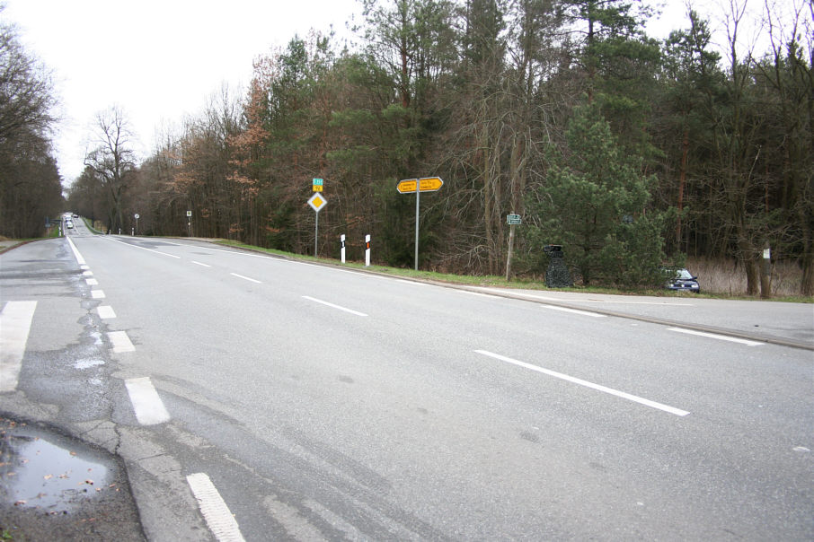 Geschwindigkeitsmessung B 96 zwischen Fürstenberg und Neustrelitz am Abzweig nach Priepert