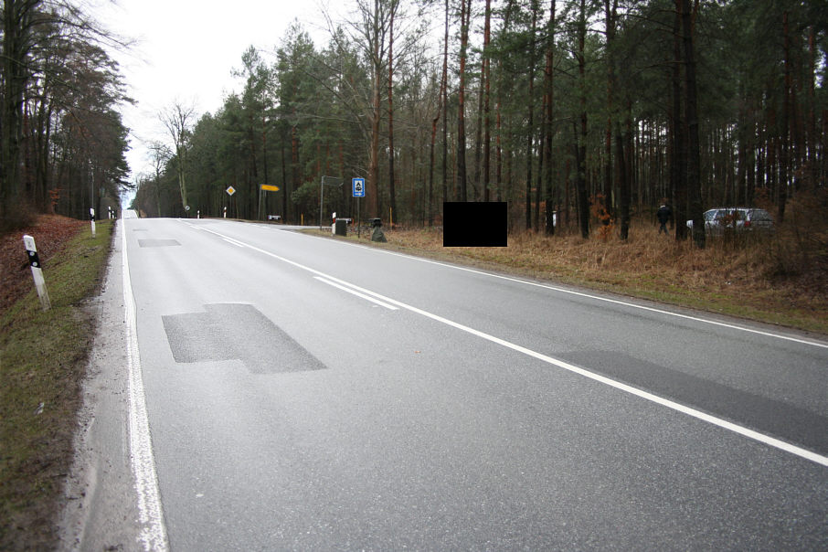 Geschwindigkeitskontrolle B 96 zwischen Fürstenberg und Neustrelitz am Abzweig Drewin