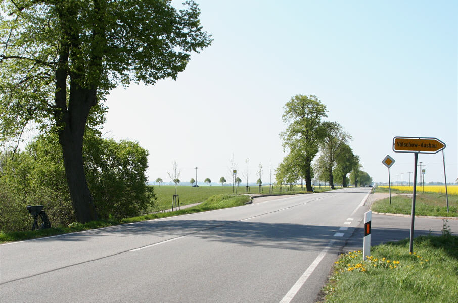 Geschwindigkeitsmessung B 96 zwischen Groß Below und Völschow am Abzweig nach Völschow Ausbau