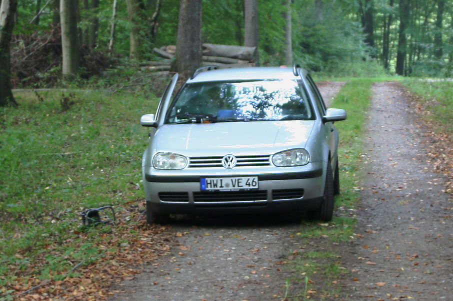 Flitzerblitzer, VW Golf, Kennzeichen HWI-VE 46, VETRO Verkehrselektronik GmbH, Landkreis Mecklenburger Seenplatte,