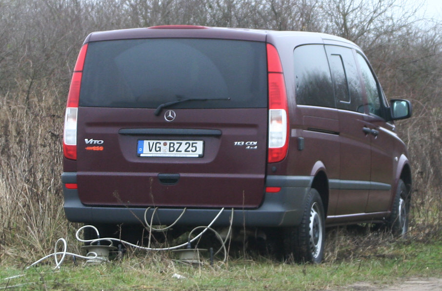 Flitzerblitzer Polizei Mecklenburg Vorpommern, Mercedes Vito Kennzeichen VG-BZ 25