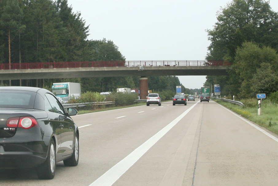 Geschwindigkeitskontrolle, A 7, BAB 7, Autobahn 7, Fallingbostel, Soltau Süd