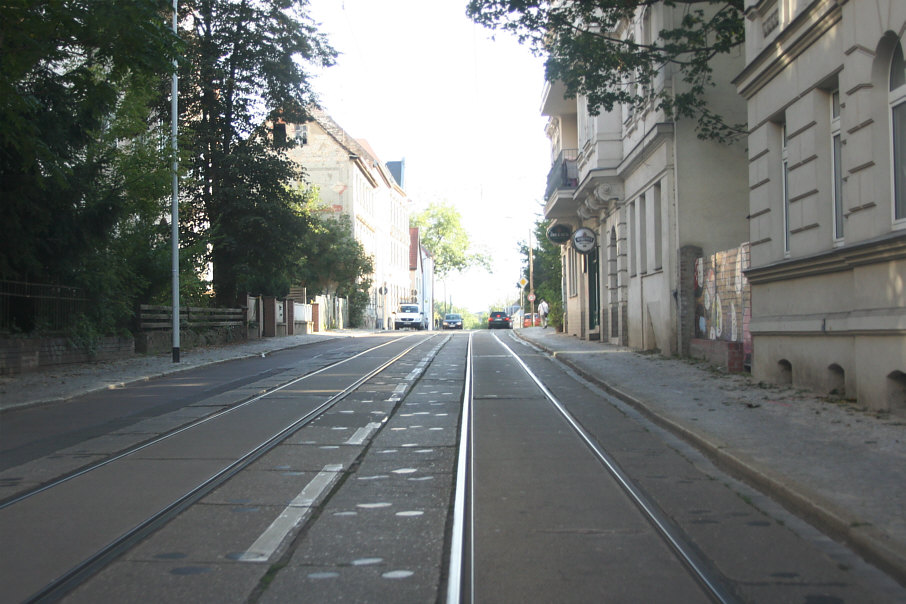 Geschwindigkeitskontrolle Halle Burgstraße in Fahrtrichtung Innenstadt - Serie bundesweiter Blitzmarathon 2014