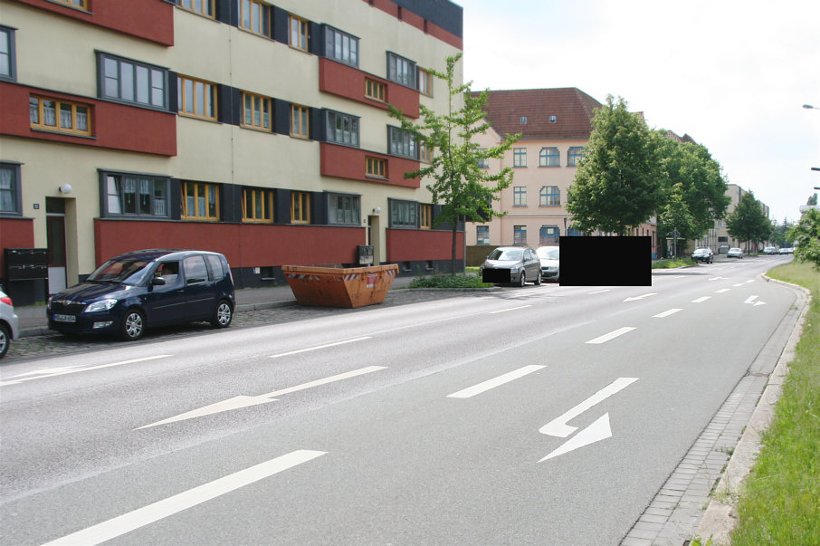 Flitzerblitzer Magdeburg Jerichower Straße nach der Kreuzung Wörlitzer Straße