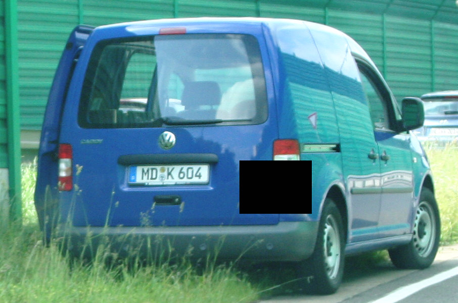 Blitzer VW Caddy Kennzeichen MD-K 604